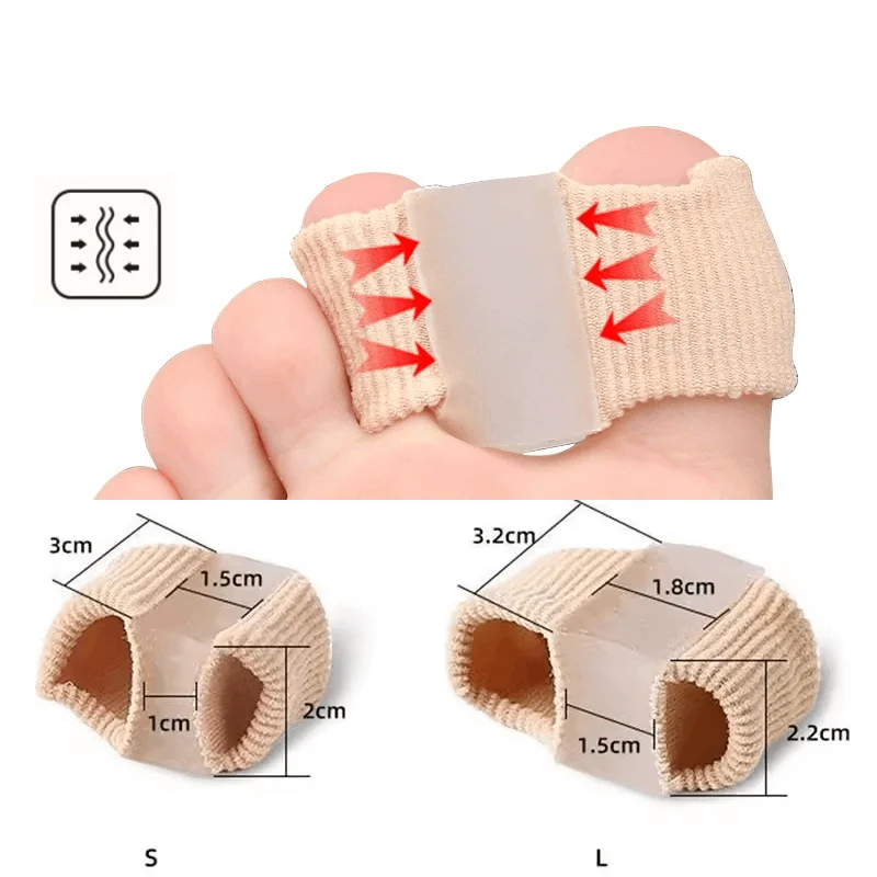 

1/5Pcs Gel Toe Spreader Fingers Separator Orthopedic Silicone Valgus Corrector Straightener with Elastic Bands Thumb Correction
