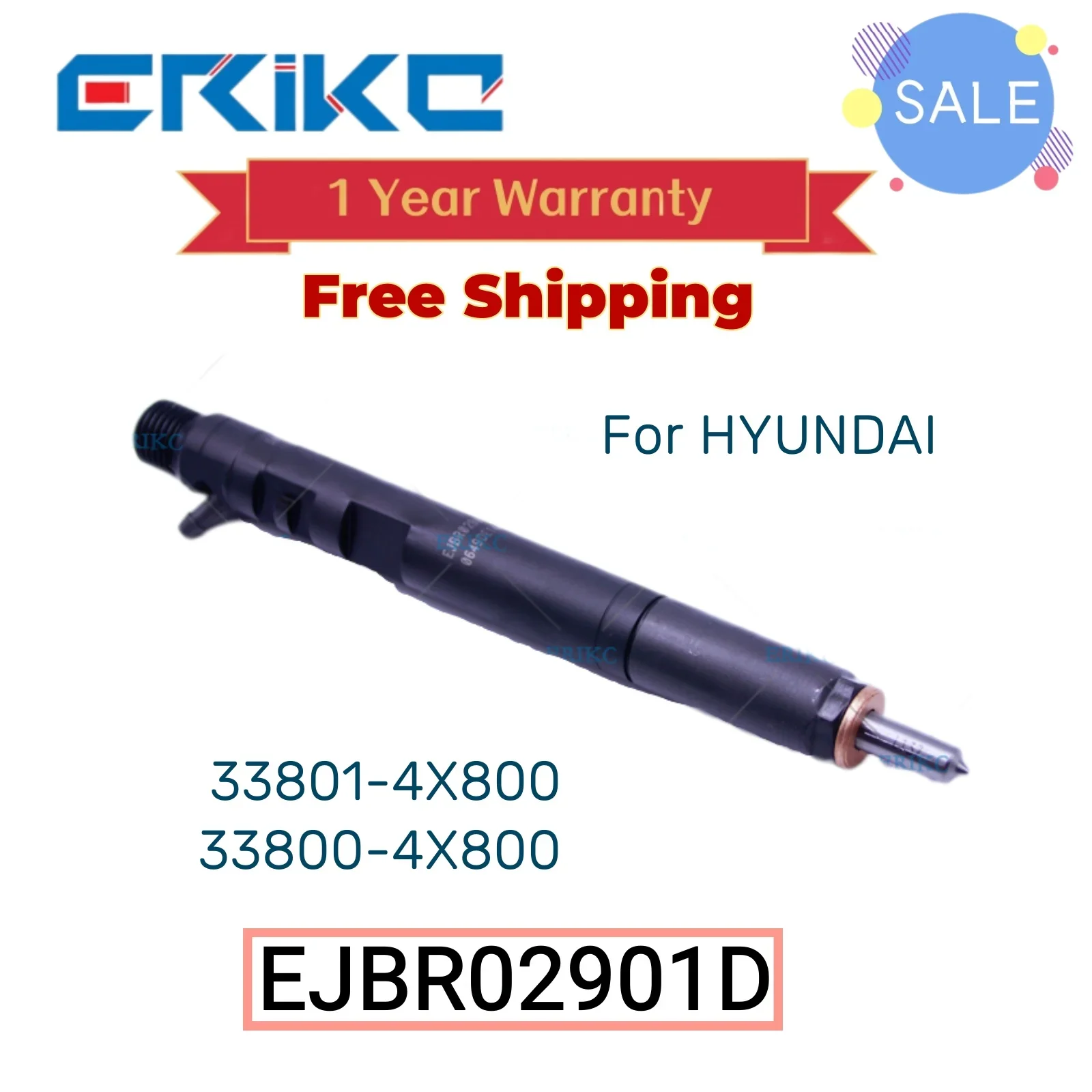 Common Rail Injector EJBR02901D Full Body Injector EJBR 029 01D EJBR 02901D Fuel Injection 33801-4X800 33800-4X800 for HYUNDAI