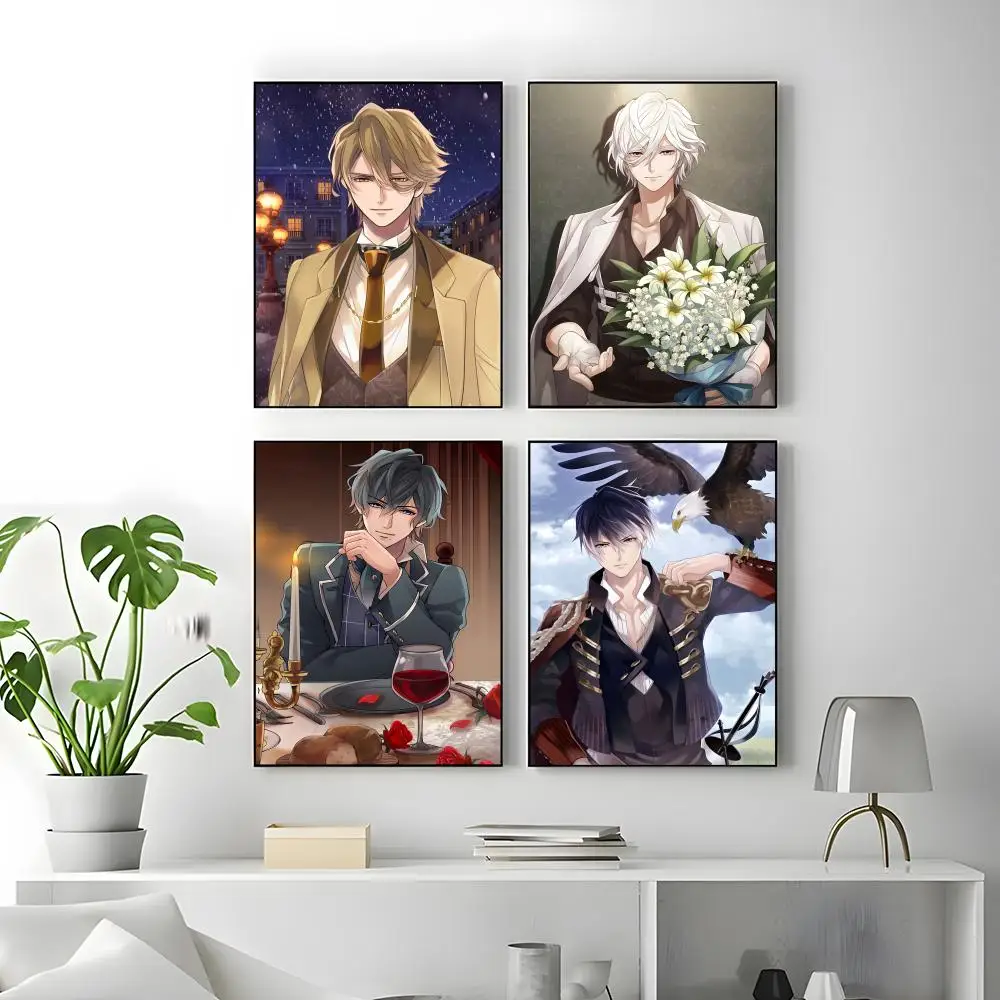 Anime Ikemen Vampire Poster Self-adhesive Art Waterproof Paper Sticker Coffee House Bar Room Wall Decor