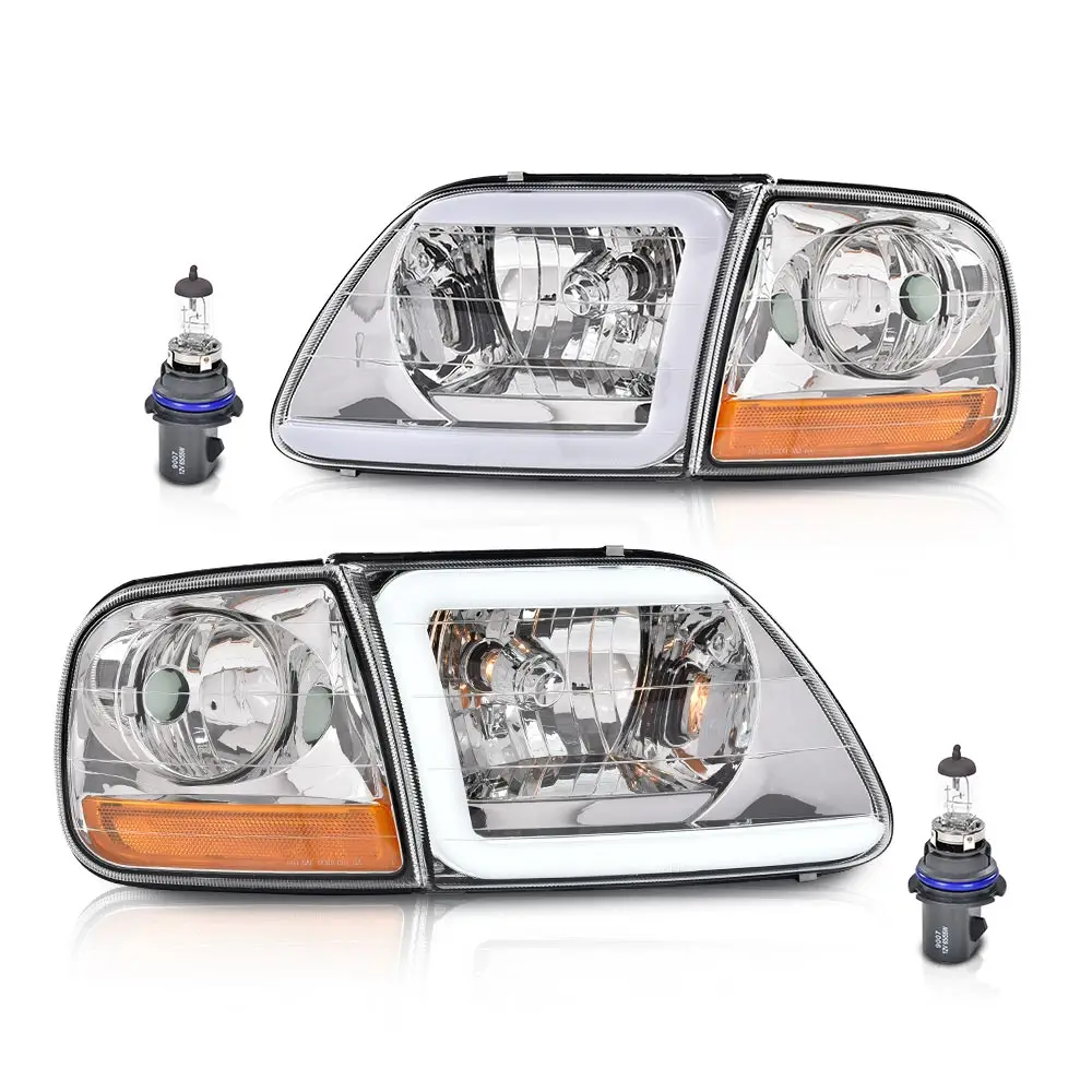 

Lightning Style Headlights & Corner Parking Lights Kit Set for Ford Expedition 1997-2002/Heritage 2004/Ford F150 1998-2003