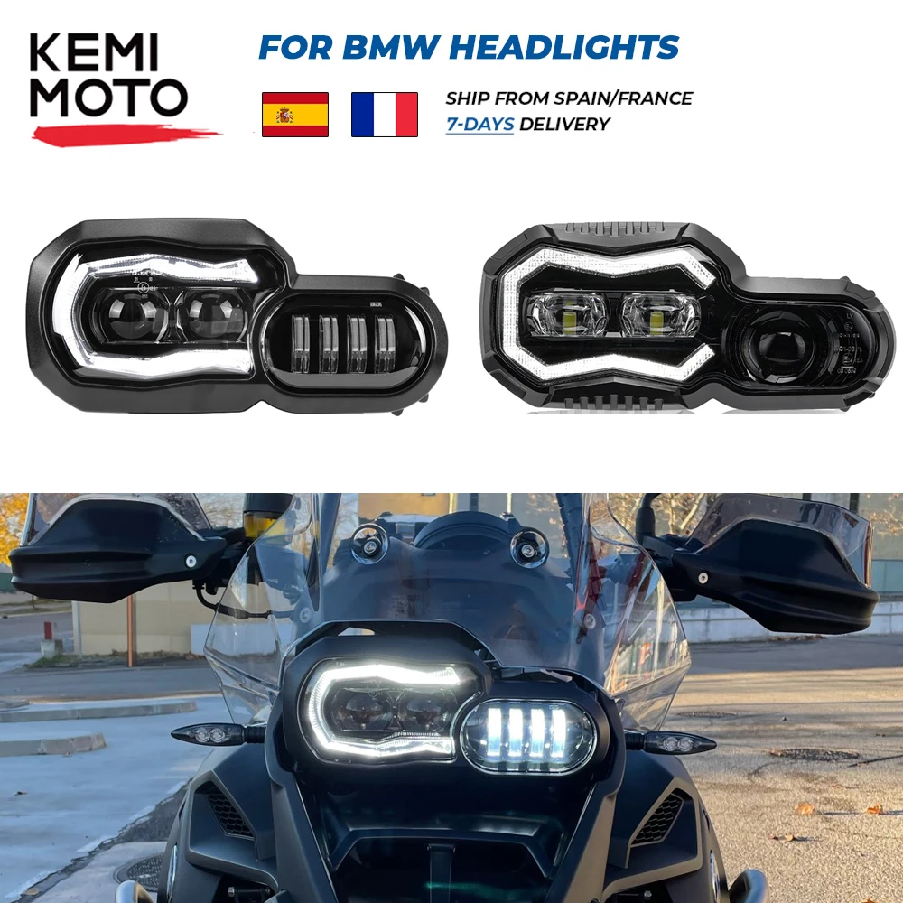KEMIMOTO e-mark phares approuvés pour BMW F800GS ADV F800R F650GS F700GS feux de moto assemblage complet de phares LED