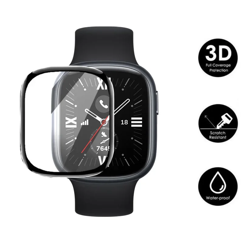 3D Curved Soft Edge Clear Protective Film Smartwatch Full Cover For Honor Watch 4 Screen Protector Watch4 Smart Accessories