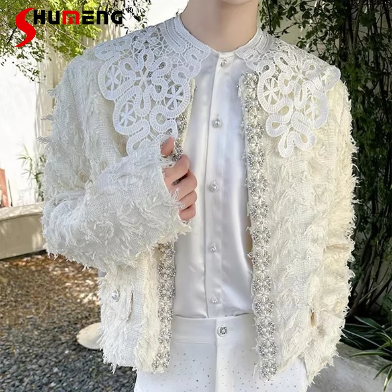 Vestes de costume pour hommes, Design perlé, à la mode, blazer ample et confortable, élégant, beau, manches longues, manteaux sur mesure, nouvelle collection automne 2025