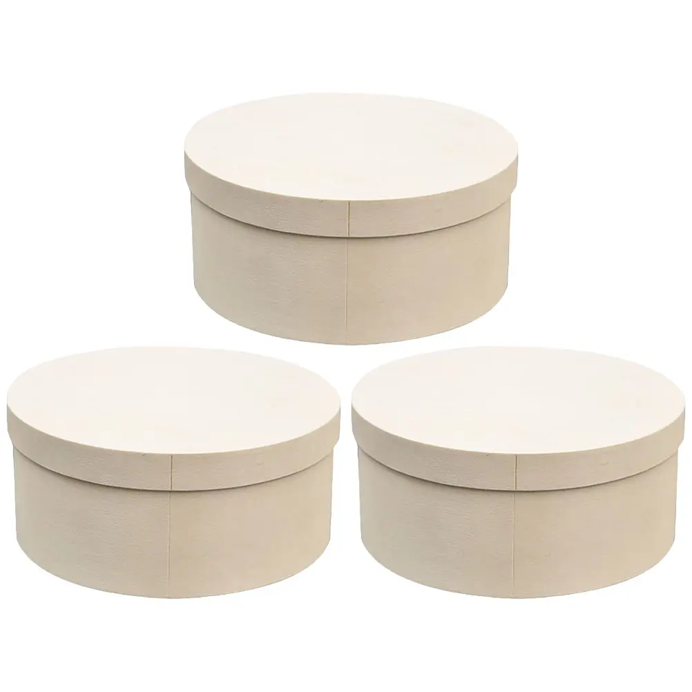 Juego de 3 Cajas para Repostería, con Bordes Lisos, Compactas, para Galletas, Postres de Chocolate, Cupcakes, Regalos