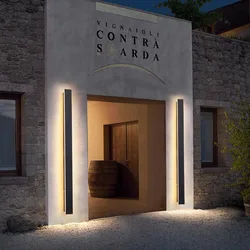 Waterproof outdoor wall lamp LED long wall lamp IP65 garden villa porch wall lamp 110V 220V wall lamp indoor decorative lighting