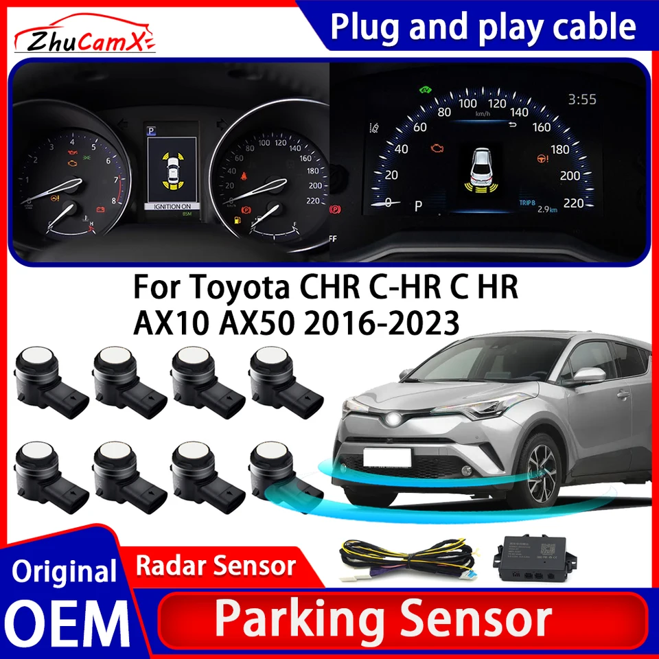ZhuCamX Car Parking Sensor Kit for Toyota CHR C-HR 2016-2023