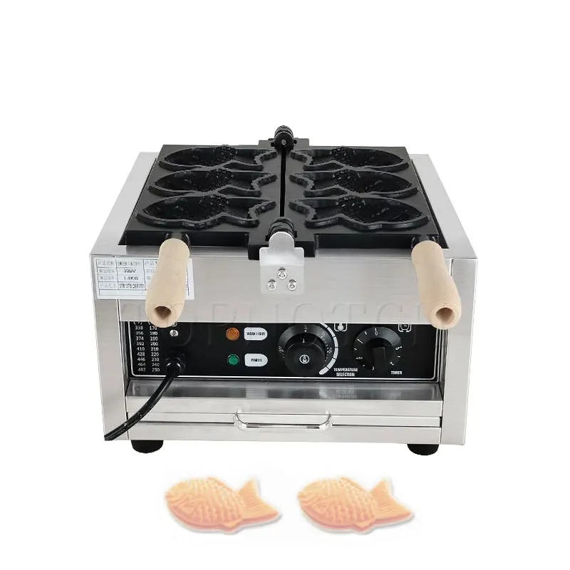 220V Sea Bream Cooking Machine Commercial Fish Cake Tool Internet Famous Stall Pancake Machine Bursting Paste Pancake