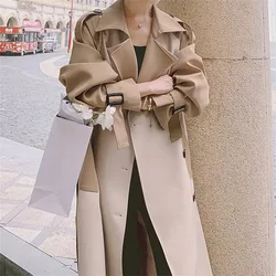 high-quality Stitching Windbreaker Women 2023 New Spring And Autumn Sashes Jacket Women Korean Temperament Lining Coat Women 765