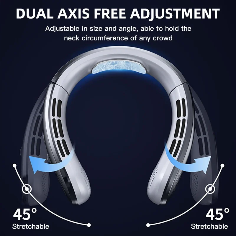 3000mAh แขวนคอพัดลมแบบพกพา Bladeless Mini USB ชาร์จ Mute LED Digital Display พัดลมไฟฟ้าฤดูร้อน Air Cooler ﻿   20