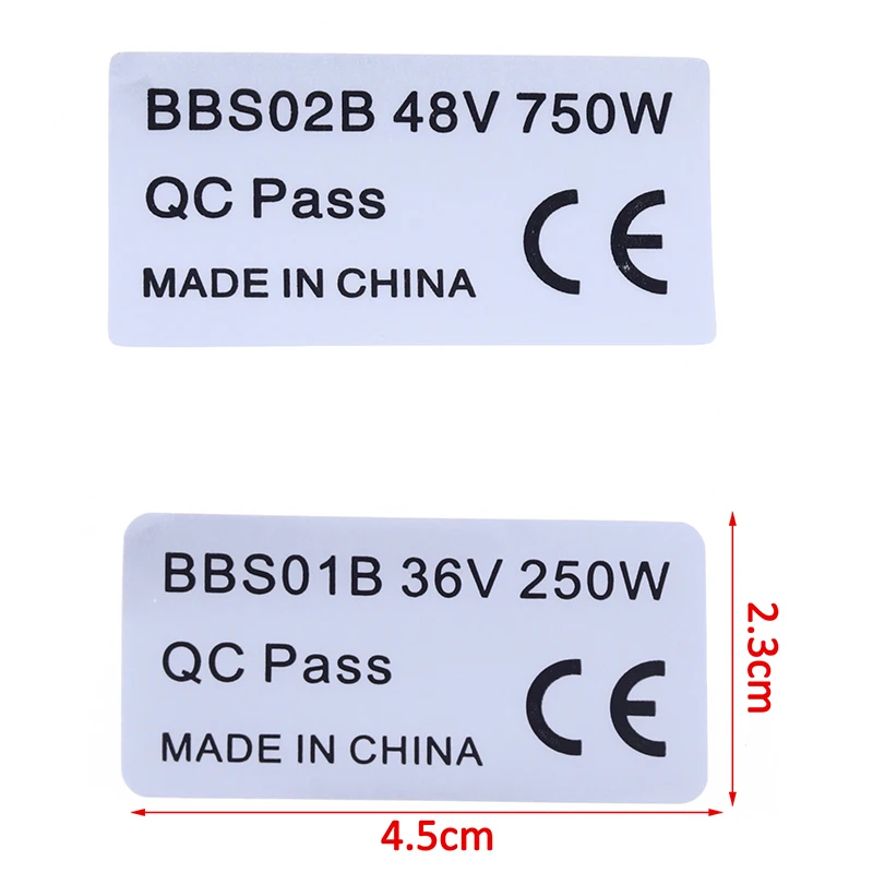 10PCS 36V250W 48V750W Mid Drive Motor Sticker Electric Bicycle Conversion Kit Sticker For HUB Wheel Dirve Bike Motor