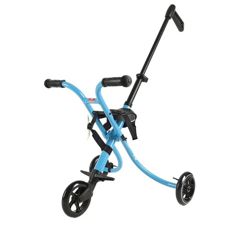 Micro Light and foldable baby stroller With brakes and seat belts M-cro Three-wheeled baby stroller