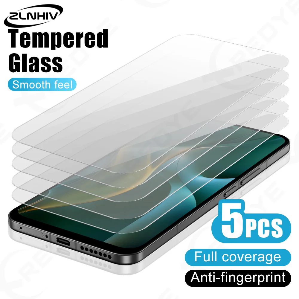 

5Pcs Tempered Glass Protective Film for Motorola Moto G Play G Power Phone Screen Protector G (2026) G Power G Stylus 5G (2025)