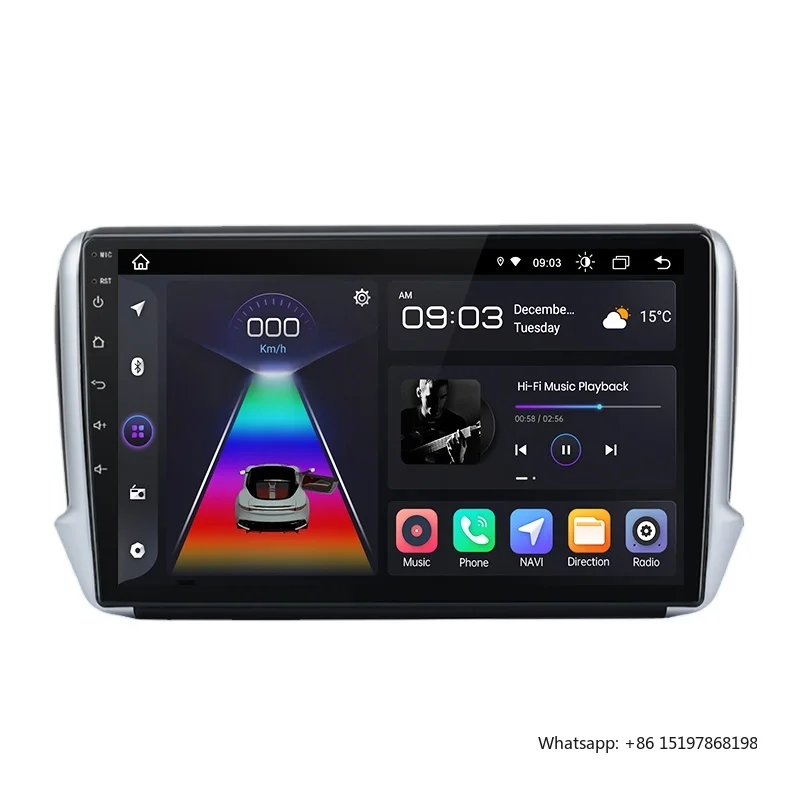 Автомагнитола Junsun V1 (склад ЕС) с CarPlay и Android Auto для Peugeot 208, навигация для Peugeot 208 2008 2013-2017, мультимедийная система