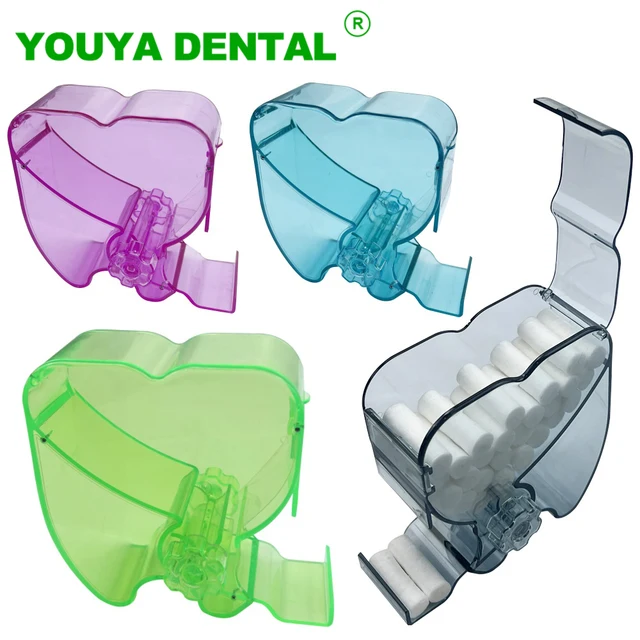 Dental bawełniany uchwyt na rolki z dozownikiem typ prasy ortodontyczny bawełniany pudełko do przechowywania w rolce organizator klinika dentystyczna artykuły stomatologiczne