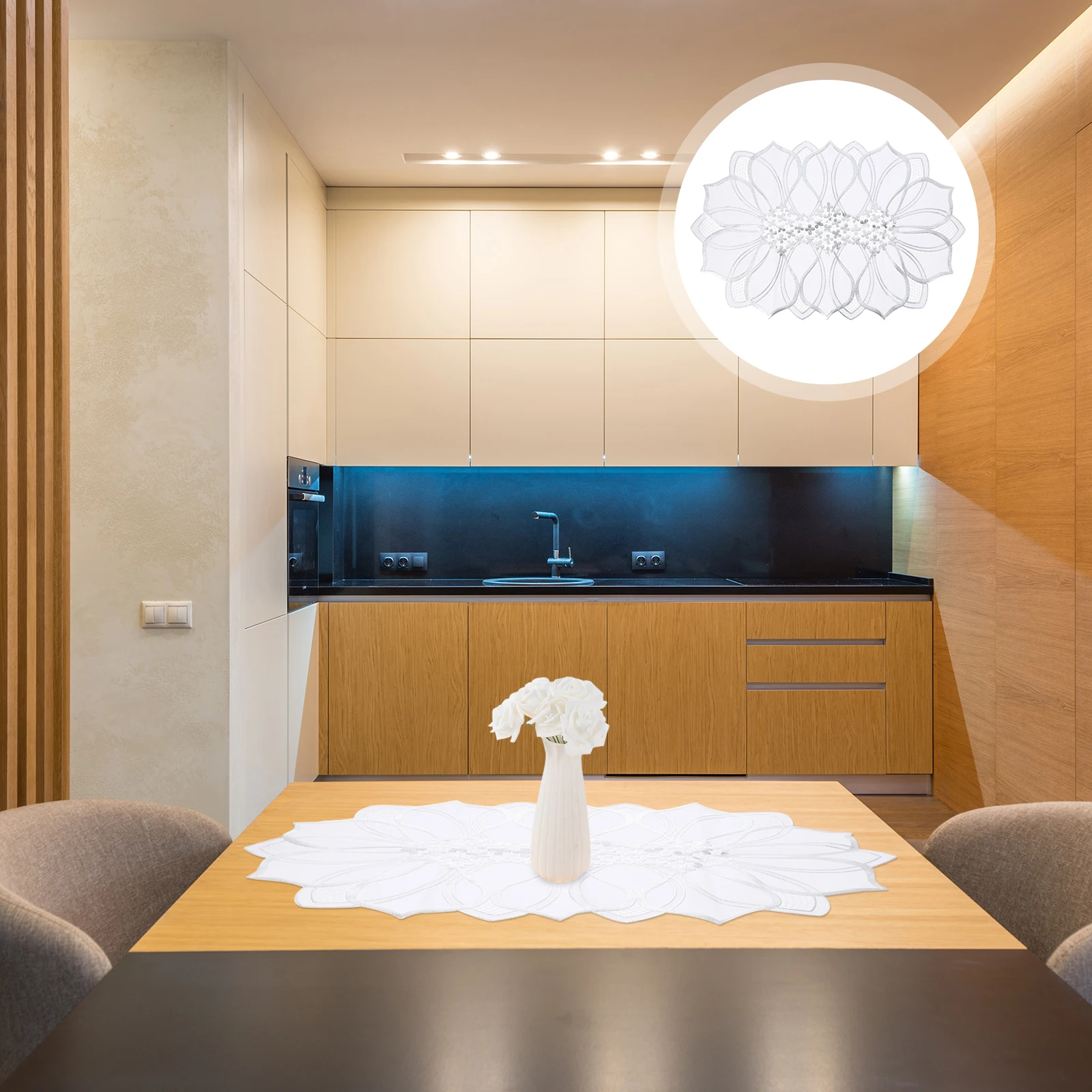 

Pvc Chic Dining Mat Heat-Resistant Dining Mat Chinese Style Table Insulation Pad For Home Restaurant Party Use