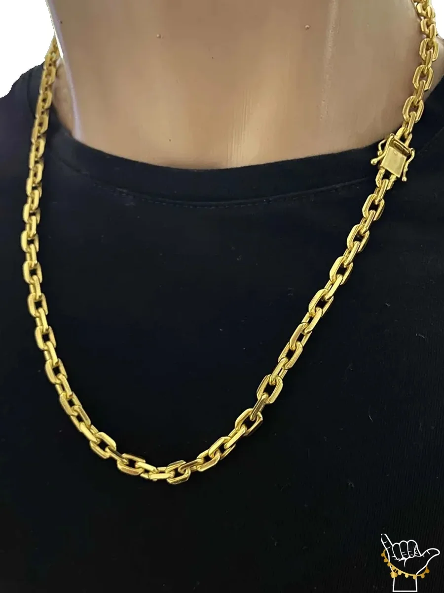 6mm Padlock Chain + 18K Gold Plated Vasco Pendant