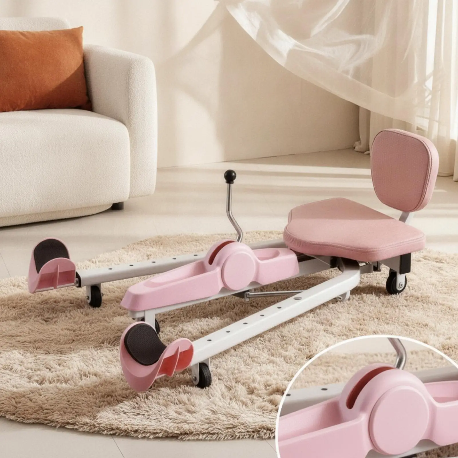 Split Machine with Padded Seat Adjustable Split Machine Comfortable Leg Stretcher for Dancers, Fighting Artists, Home Gym, Dance