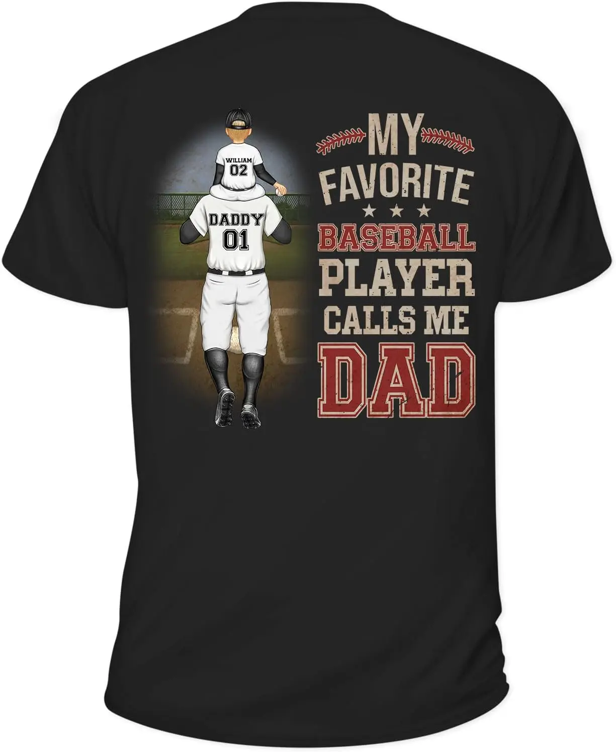 WANDER PRINTS Gifts for Dad - Personalized T Shirt