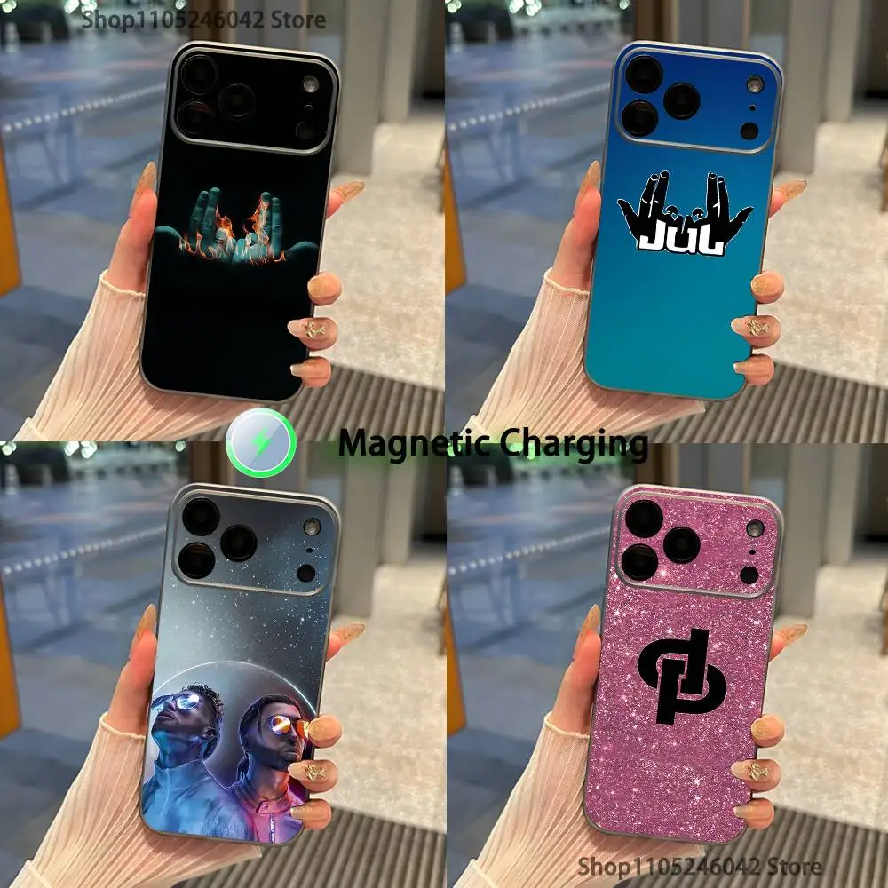 

Rapper J-JUL Shockproof Transparent gray Phone Case For iPhone 17,16,15,14,13,12,11,Pro,Max,Plus,Mini,Magnetic Wireless Charging