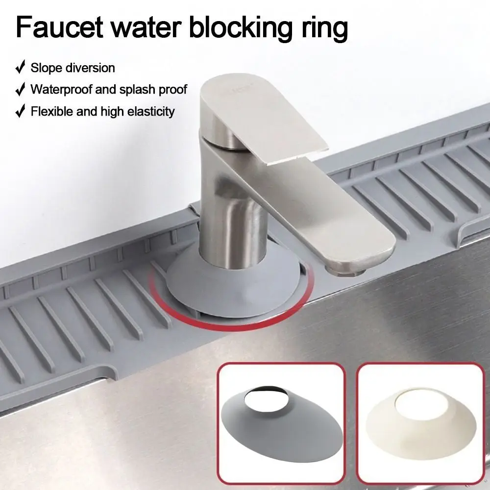 

5pcs Silicone Faucet Splash Guards Soft Splash-Proof Sink Splash Pad Countertop Protect Easy Clean Water Pads Kitchen Washbasin