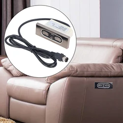 Power Recliner Switch Recliner Switch Electroplated Waterproof with USB Charging Port for  Push Rod Motor for Electric Sofa