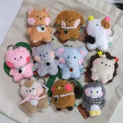 Cartoon Small Bear Doll Keychain Cute Hedgehog Keychain For Bag Pendant Kawaii Stuffed Keyring Elephant Plush Keychain Wholesale