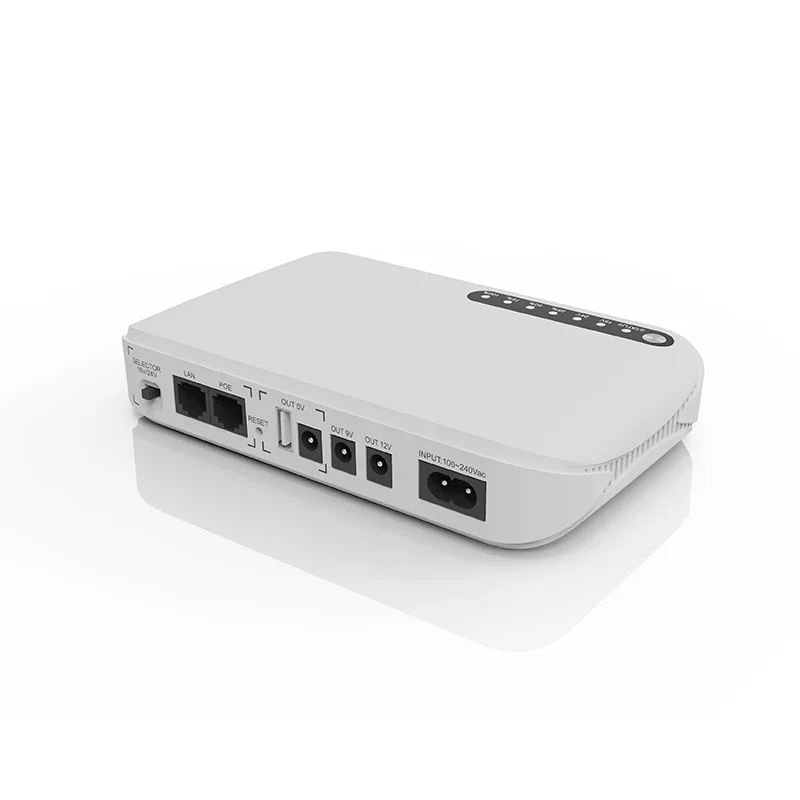 

SKE Wall-mounted Mini UPS 8800mah 18650 Lithium Battery DC 5V 9V 12V POE 15V 24V 18W For Networking