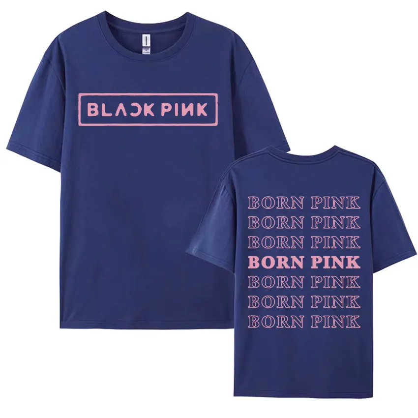 Black Pink Graphic T Shirt Men Women\'s Fashion Aesthetic Kpop Streetwear Y2k Tee Shirt Unisex Casual Cotton Short Sleeve T-shirt