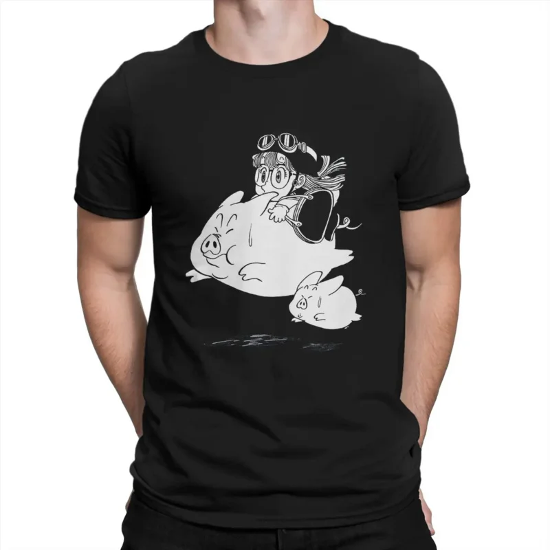 Dr Slump Funny Comic Newest TShirt for Men Arale Pigs Round Neck Pure Cotton T Shirt Hip Hop Gift Clothes OutdoorWear