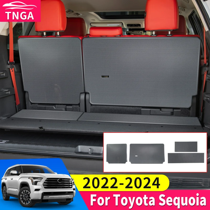 

Applicable to 2022 2023 2024 Toyota Sequoia Seat Back Anti-Kick Panel Carbon Fiber Pattern Internal Modification Accessories