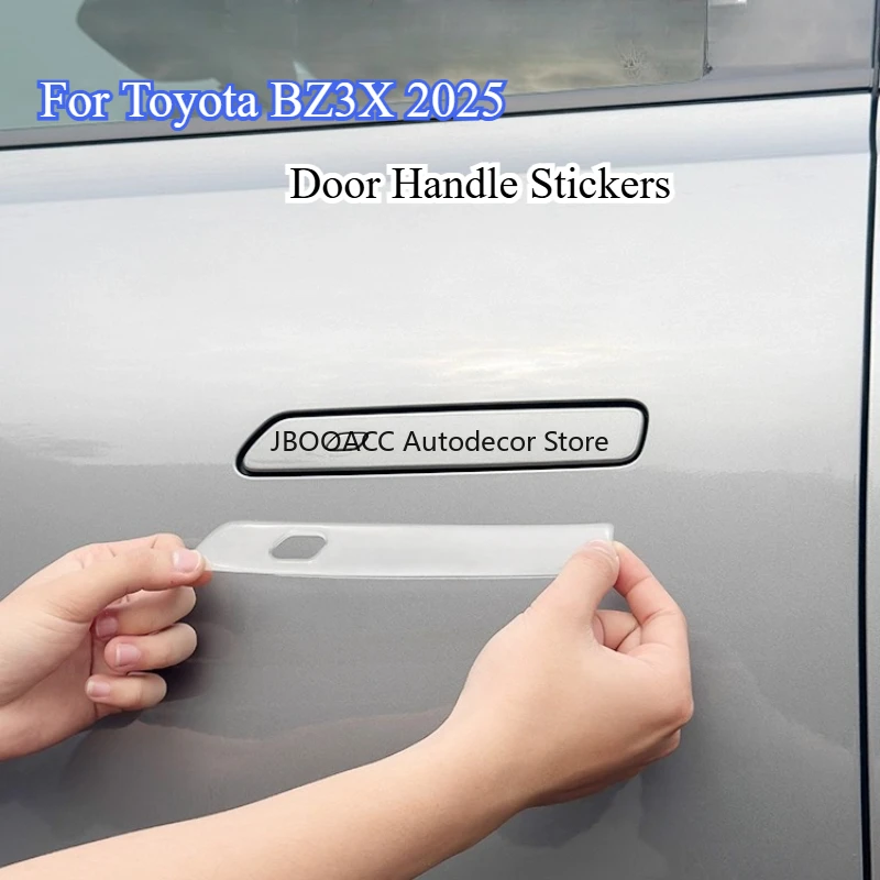 

For Toyota BZ3X 2025 4pcs Car Door Handle Stickers Anti-Scratch Bowl Protective Films Handle Dispensing Protector Transparent