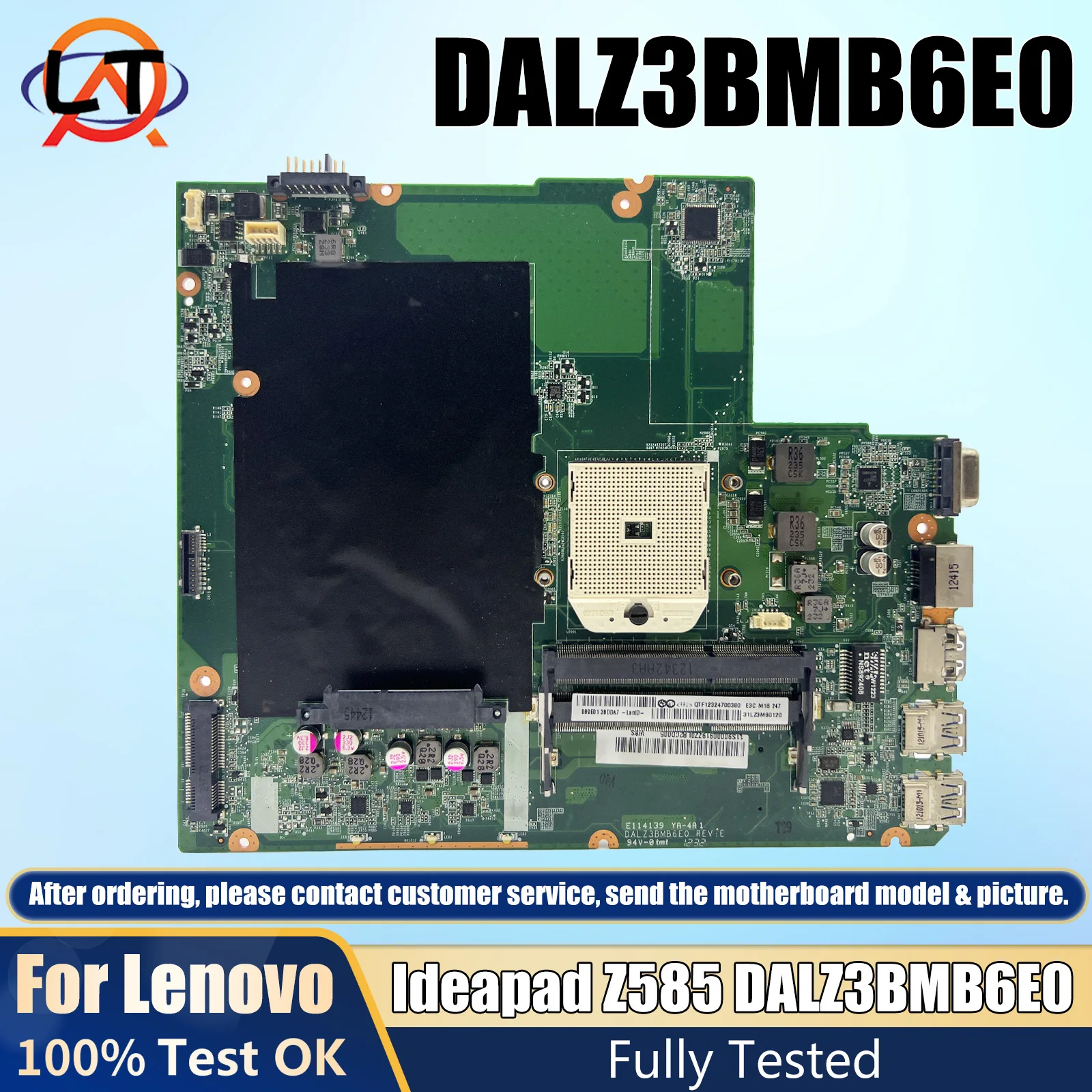 DALZ3BMB6E0 Laptop Motherboard For Lenovo IdeaPad Z585 Mainboard FRU:90000919 DDR3 100% Tested Work