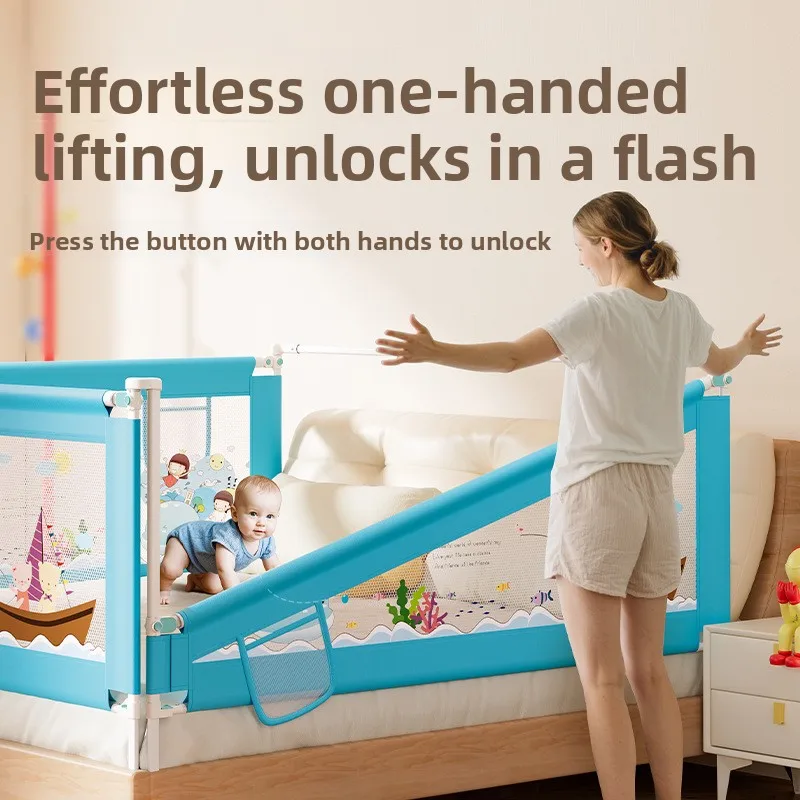Universal Single-Sided Vertical Lifting Anti-Fall Bed Guardrail for Children 2Rice1.8Large bed panel bed rail
