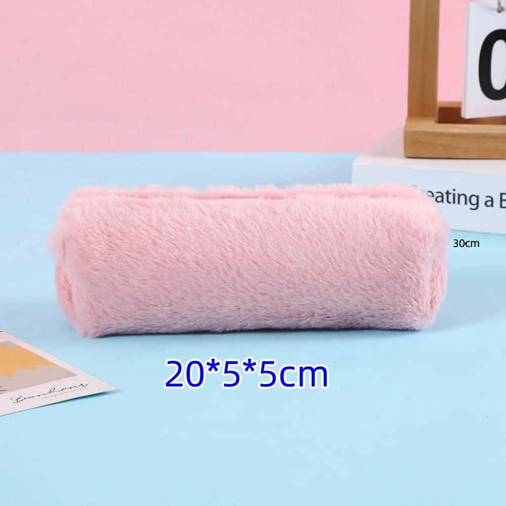 Immagine 4: Organizer per cancelleria per studenti con custodia per penne in peluche tinta unita Bview Art