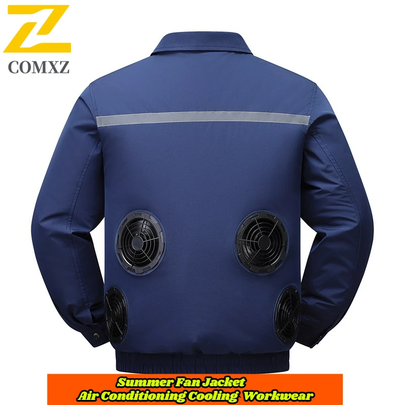 

Охлаждающая куртка с 4 вентиляторами для мужчин, термостойкая, камуфляжная, летняя, для работы, треккинга, рыбалки, с функцией кондиционирования воздуха