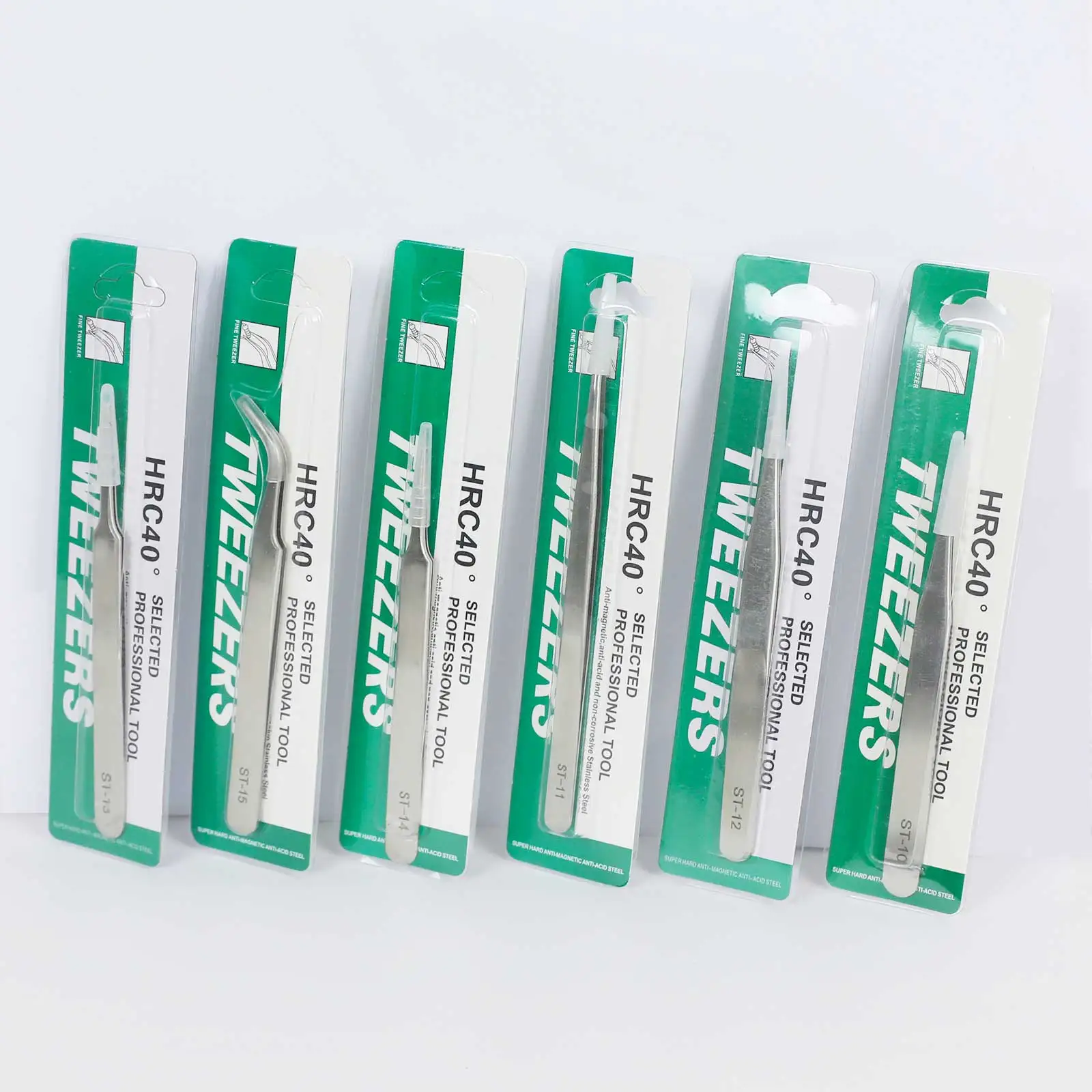 

NEWACALOX 6 шт. серебряные высококачественные прецизионные промышленные пинцеты из нержавеющей стали, аксессуары для припоя и сварки, ручные инструменты для ремонта