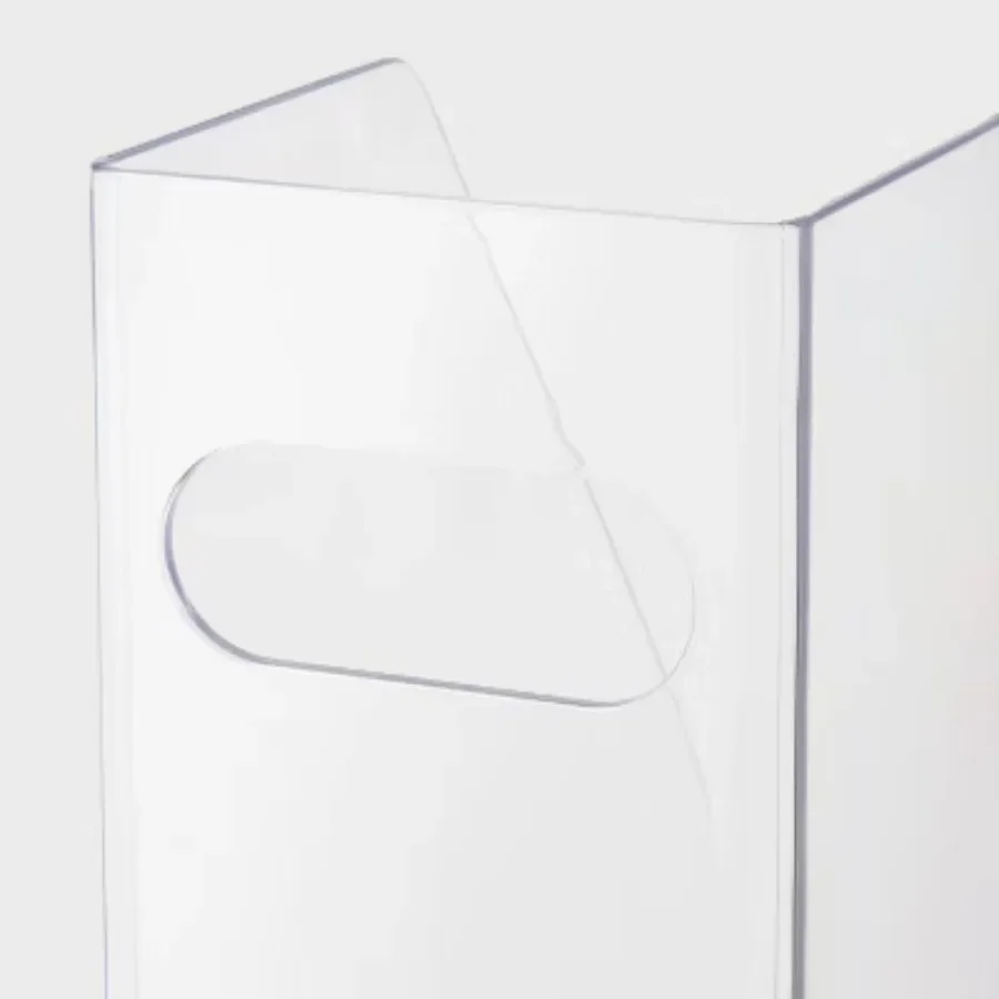Transparent Slanted Magazine Holder - Top Open File Organizer for Office Desk Document Storage