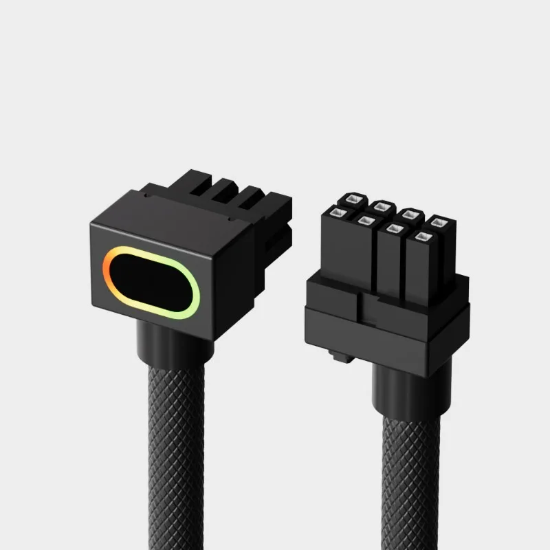 Side out of the main board cpu8pin full module line 90 degree elbow ARGB Shenguang synchronous 5v3 pin power supply cable