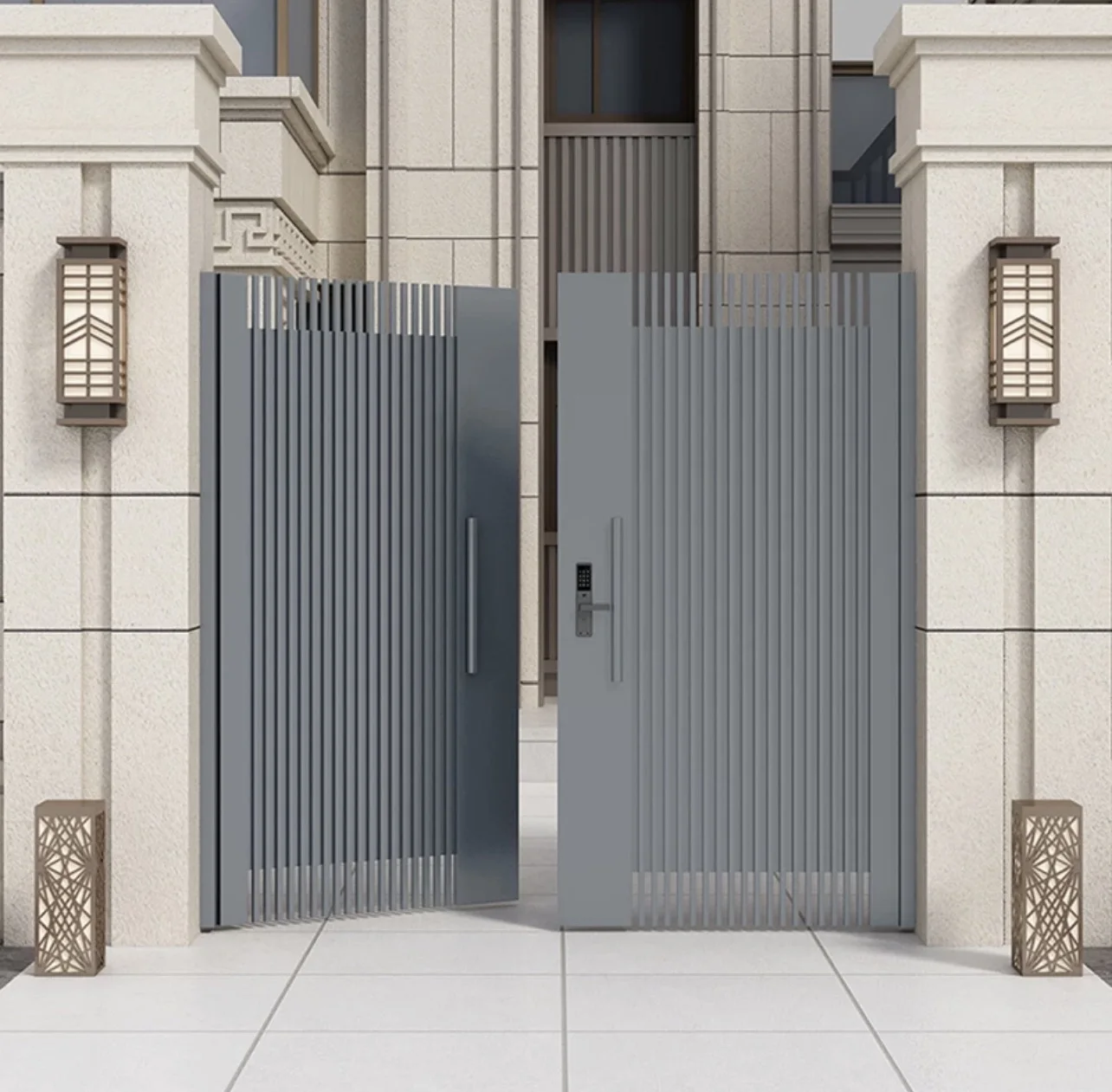 

CBMmart Индивидуальные алюминиевые входной двери, современная вилла, садовый вход, двойные распашные ворота