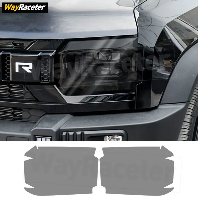 

2 Pcs Car Headlight Protective Film Transparent Smoked Black TPU Sticker For Chery Jetour T2 2025 2024 2023 Traveller Accessorie
