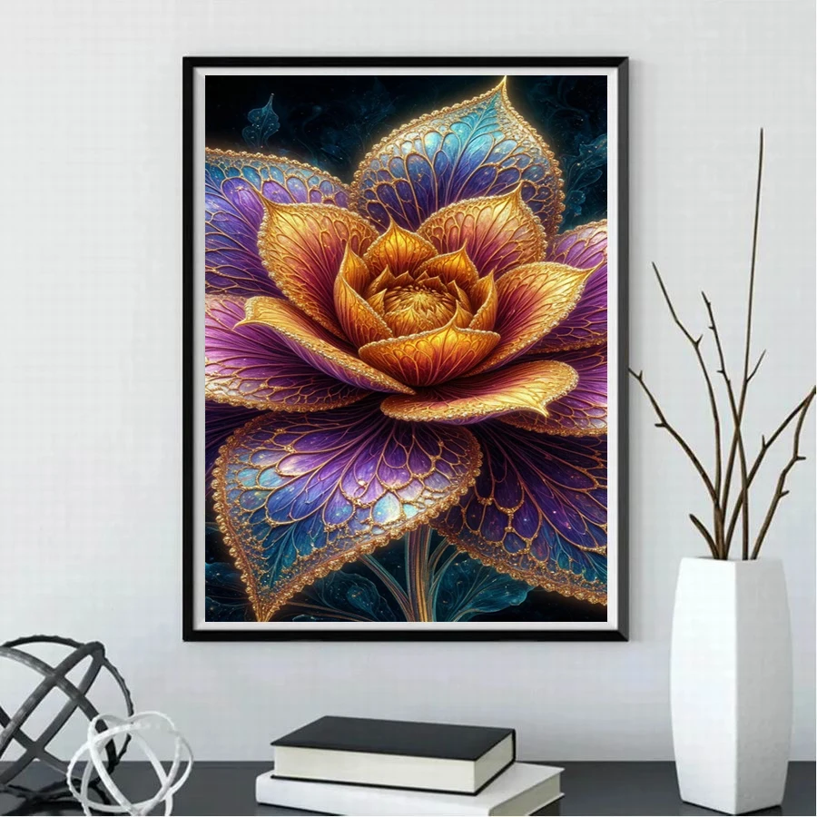 Abstract Flower Diy Diamond Painting Cross Stitch New Collection Floral Full Square Round Drill Mosaic Embroidery Picture