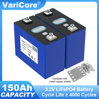 VariCore 3.2V 150Ah LiFePO4 battery DIY 4s 8s 12v 24V Motorcycle Electric Car travel Solar golf cart Batteries Grade A Duty-free