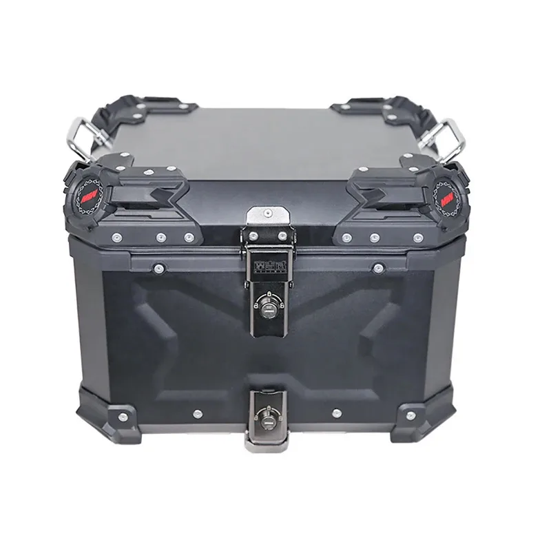 Factory Hot Selling Motorcycle Aluminum Tail Box 45L 55L Top Case Moto Rear Lage Trunk 45L Motorcycle Travel Helmet Storage Box