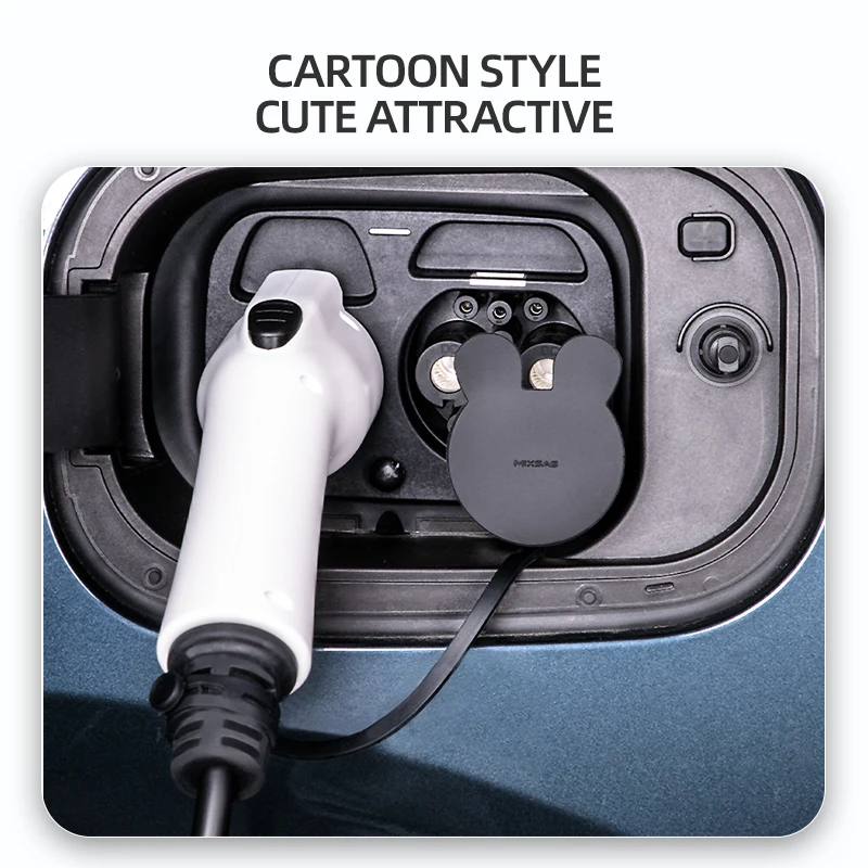 MIXSAS شاحن سيارات كهربائية التوصيل غطاء منفذ نوع 2 التوصيل الغطاء الواقي الحافظة لمعظم محطة شحن EVSE موصل غطاء الكرتون