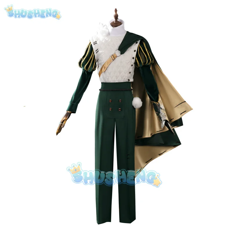 Identity V Knight Косплей Костюм Парик Униформа Ричард Стерлинговые Очки Roy Ramit Хэллоуин Вечеринка для Женщин Мужчин Карнавал Cos Опора