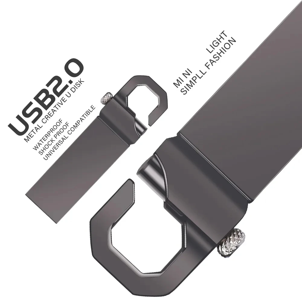 

USB 2.0 Flash Drive 64GB Speed Memory Stick Key Ring Pen Drives Metal Pendrive Creative Business Gifts Storage Devices