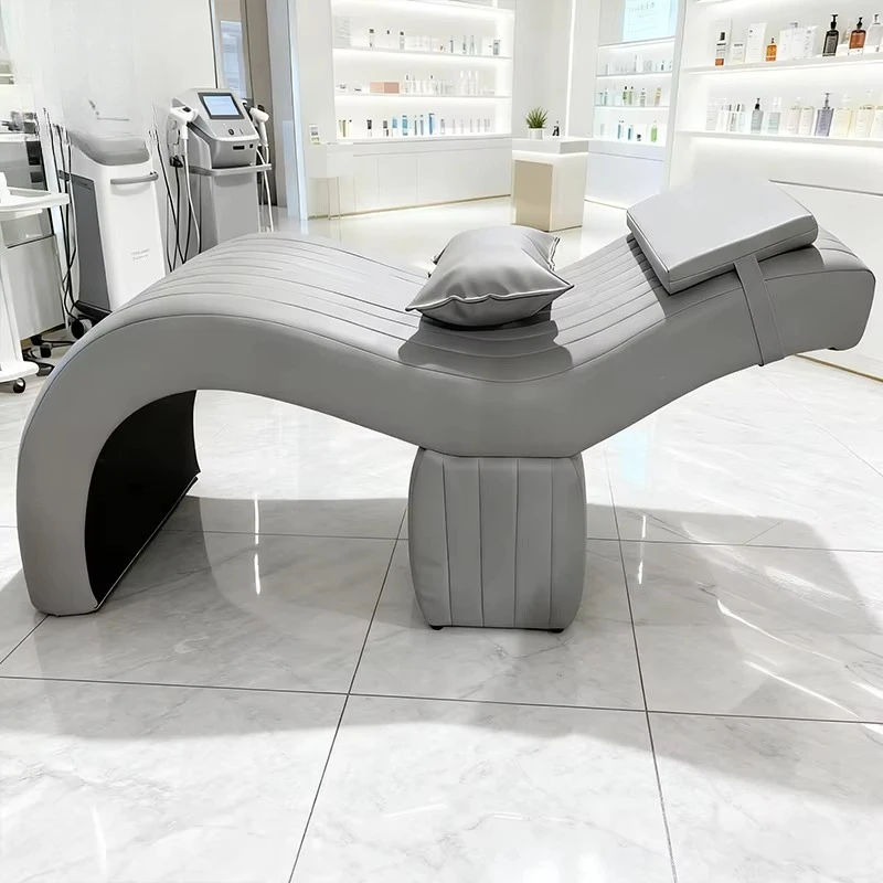Modern Curved Hydraulic Incliner Eyelash Lash Bed Eyebrow Stretcher Eye Lashes Bed Studio for Beauty Salon