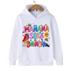 Felpe con cappuccio per bambini divertenti Manana Sera Bonito Karol G Bichot felpe per bambini abbigliamento per bambini felpa con cappuccio ragazzi ragazze Baby top felpa