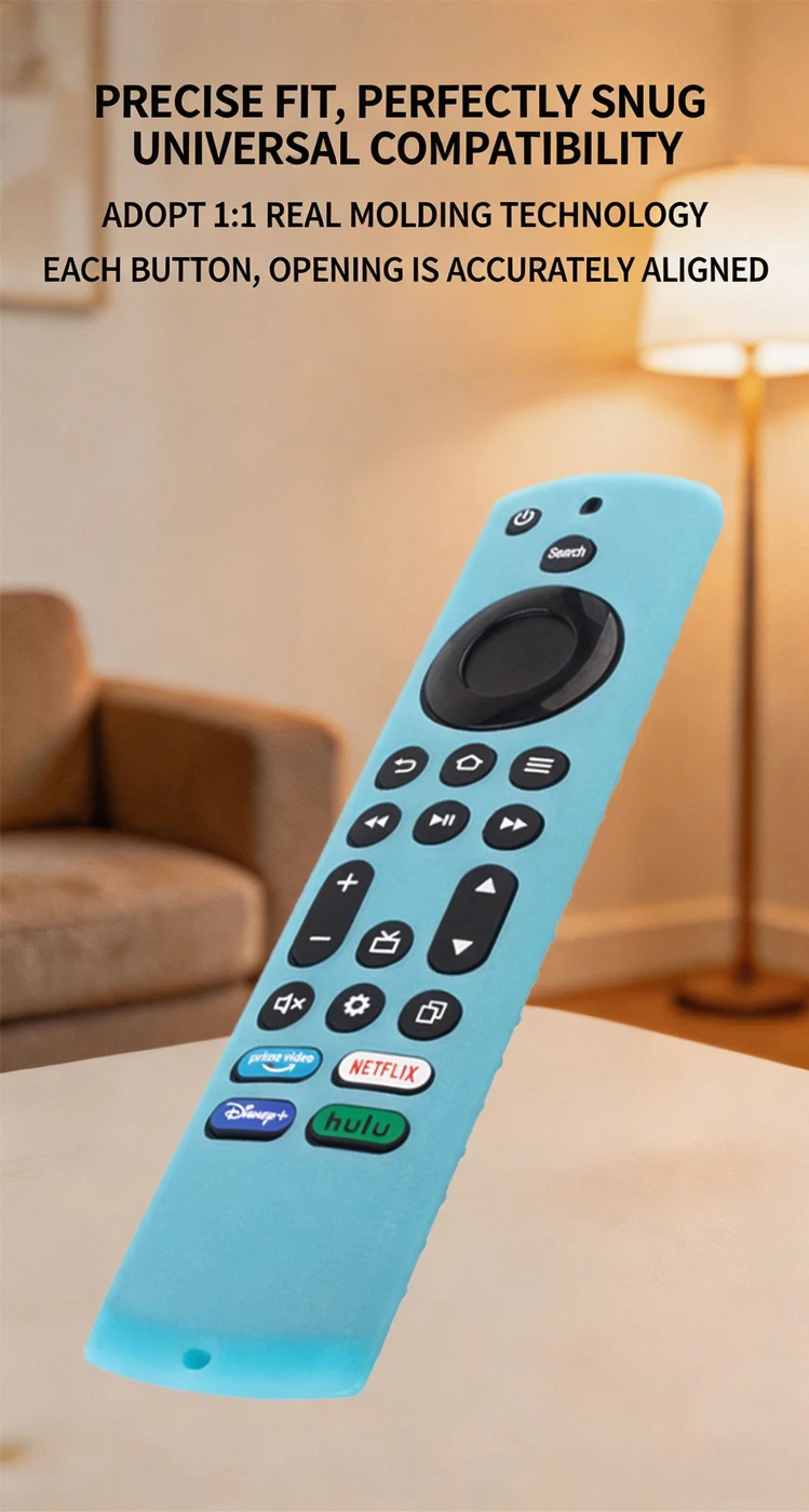 Silikon-Fernbedienungshülle für 2023 Fire TV Stick 4K Max 2. Generation/Fire TV Omni Series/Fire TV 4-Series Fernbedienung Toshiba/Insignia Fernbedienungsabdeckung – Detail 4