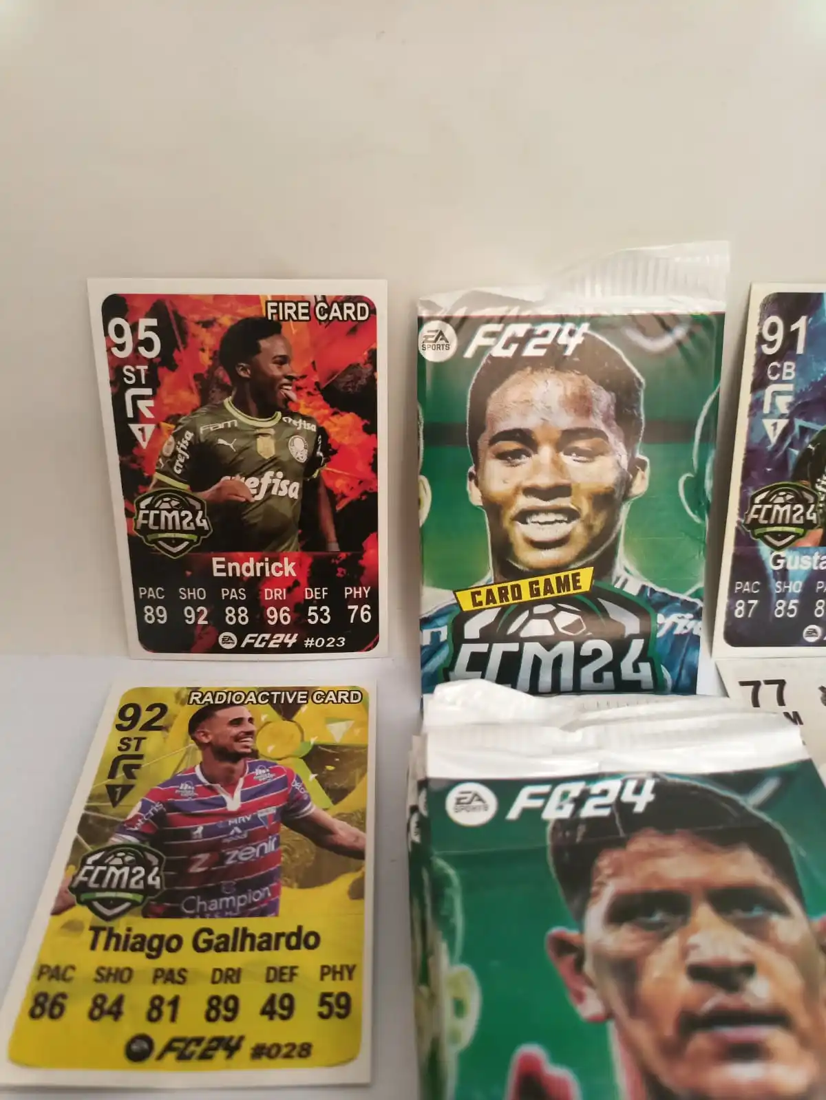 Kit Cards 2.5 - FC FCM 24 BRAZILIAN 2024-Bafo Crash Figures-25 Packages (100 cards) Palmeiras, Flamengo